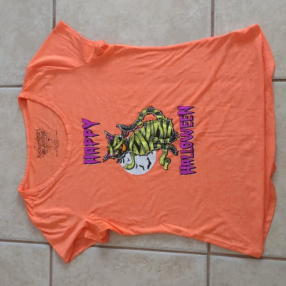 Halloween Mummy Cat Graphic T-Shirt Size XL